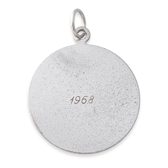 Vintage 1960s “Merry Christmas” Sterling Silver Pendant / Charm Holiday Candle - Picture 2 of 4